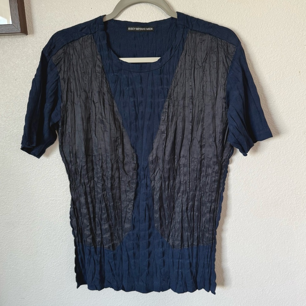 Issey Miyake Men 2017aw T-shirt Pleats Aperture Vest Style Size: 1 / Small